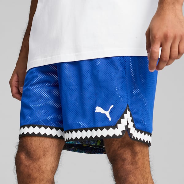 Dylan Exhibit Men's 7" All-Over-Print Shorts, Vivid Blue-AOP, extralarge
